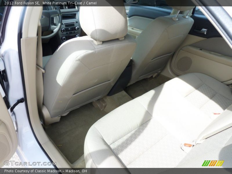 White Platinum Tri-Coat / Camel 2012 Ford Fusion SE