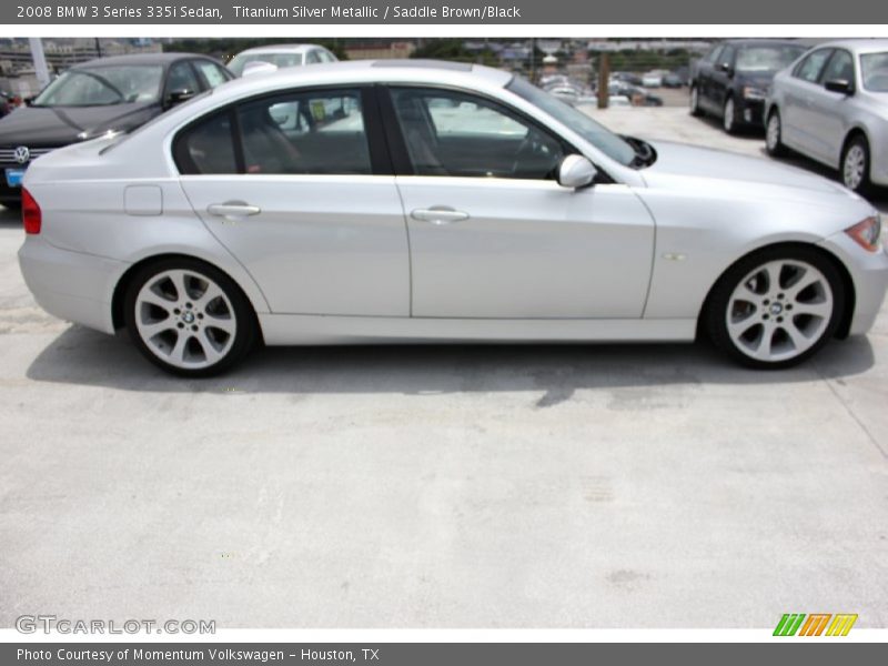 Titanium Silver Metallic / Saddle Brown/Black 2008 BMW 3 Series 335i Sedan