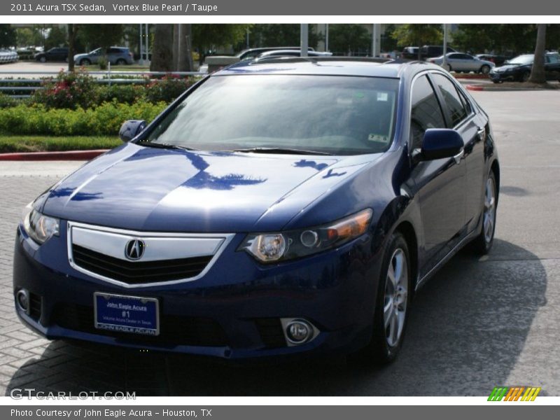 Vortex Blue Pearl / Taupe 2011 Acura TSX Sedan