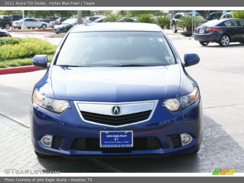Vortex Blue Pearl / Taupe 2011 Acura TSX Sedan