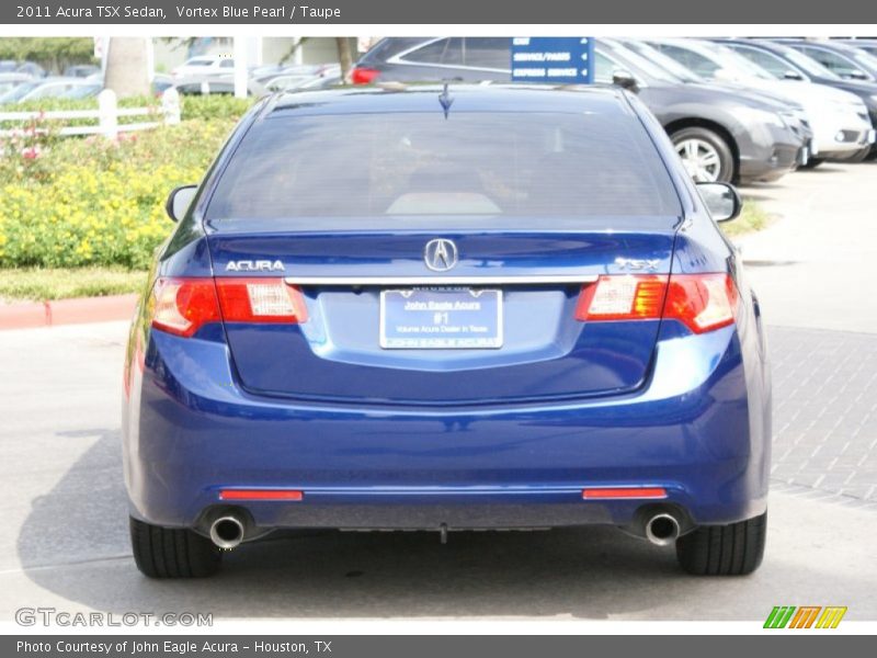 Vortex Blue Pearl / Taupe 2011 Acura TSX Sedan
