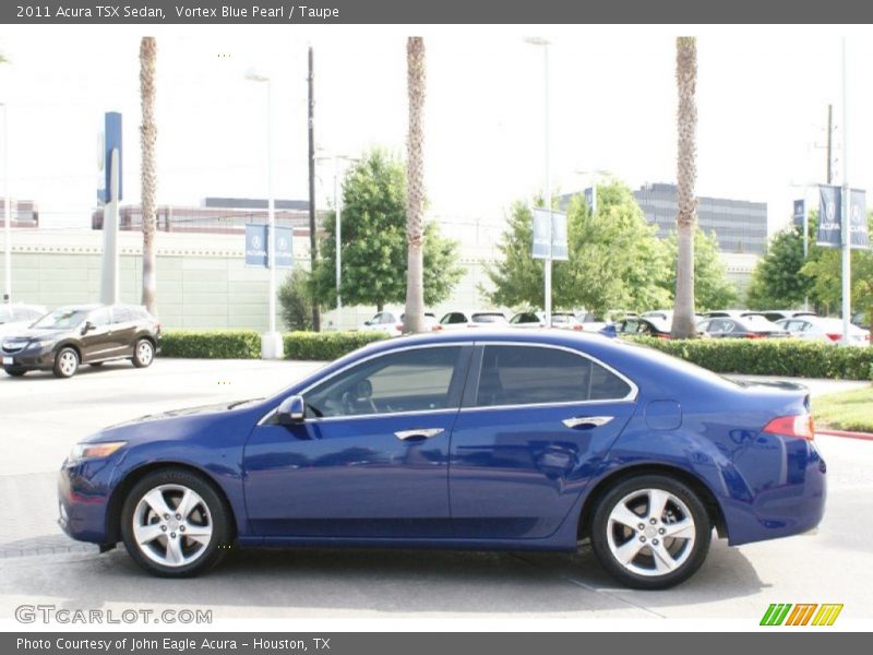 Vortex Blue Pearl / Taupe 2011 Acura TSX Sedan