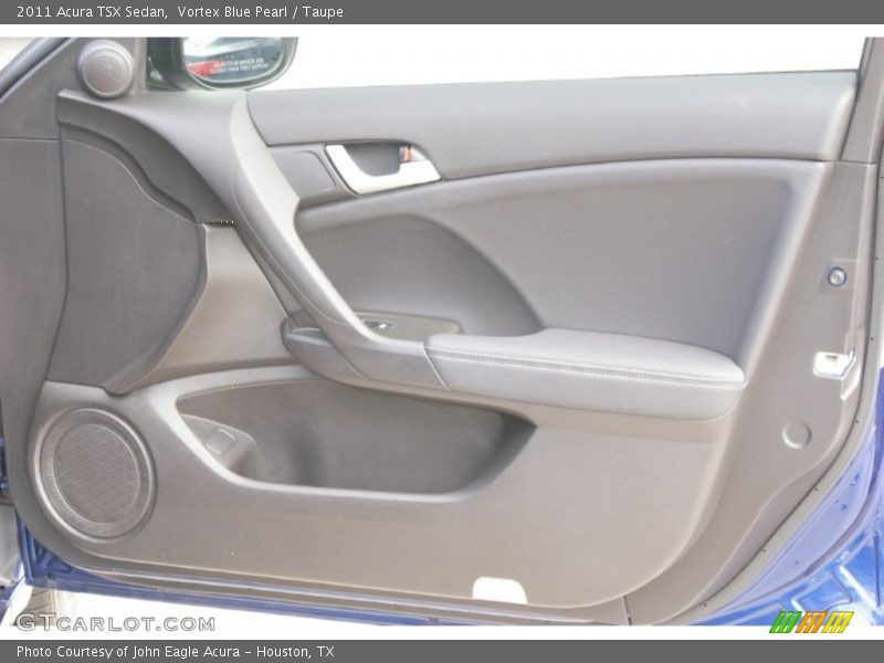 Vortex Blue Pearl / Taupe 2011 Acura TSX Sedan