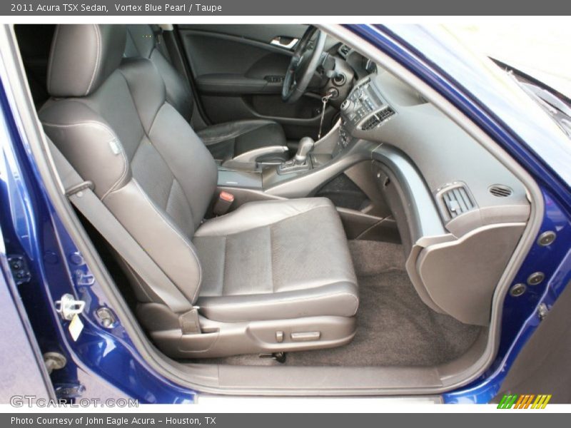 Vortex Blue Pearl / Taupe 2011 Acura TSX Sedan