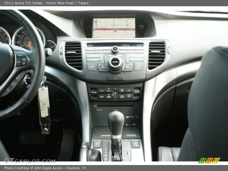 Vortex Blue Pearl / Taupe 2011 Acura TSX Sedan