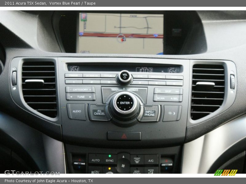 Vortex Blue Pearl / Taupe 2011 Acura TSX Sedan
