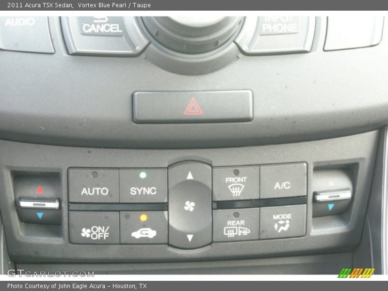 Vortex Blue Pearl / Taupe 2011 Acura TSX Sedan