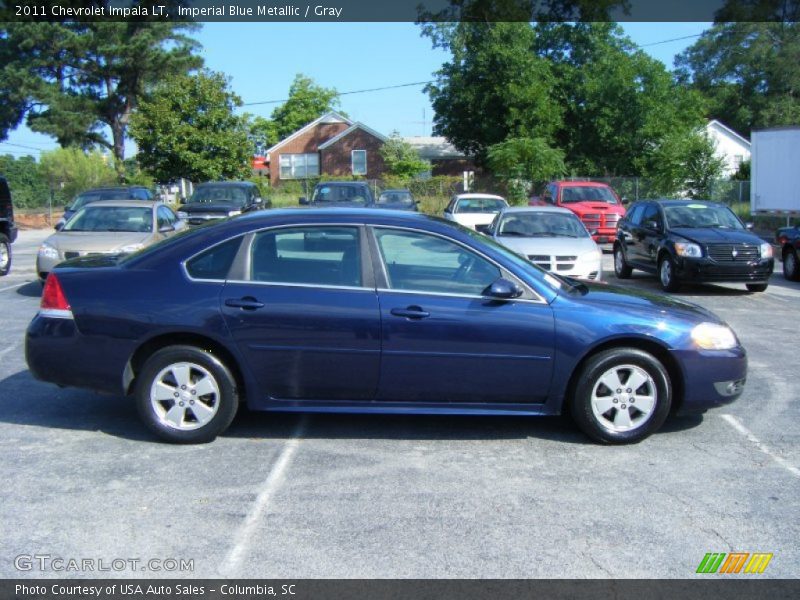 Imperial Blue Metallic / Gray 2011 Chevrolet Impala LT