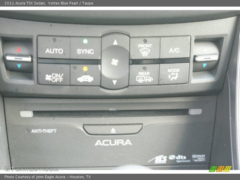 Vortex Blue Pearl / Taupe 2011 Acura TSX Sedan