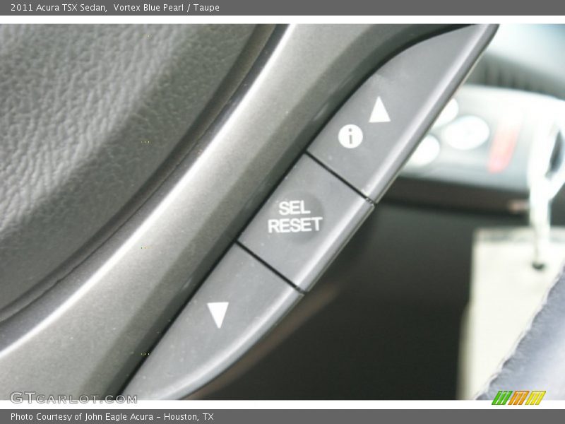 Vortex Blue Pearl / Taupe 2011 Acura TSX Sedan