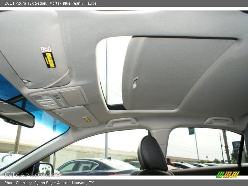 Vortex Blue Pearl / Taupe 2011 Acura TSX Sedan