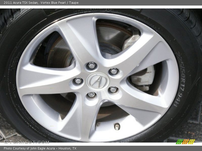 Vortex Blue Pearl / Taupe 2011 Acura TSX Sedan