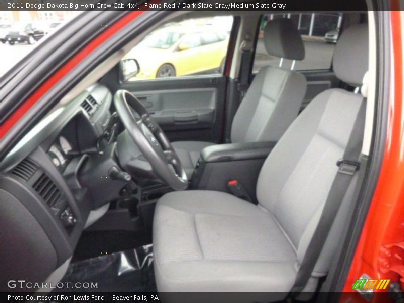 Flame Red / Dark Slate Gray/Medium Slate Gray 2011 Dodge Dakota Big Horn Crew Cab 4x4