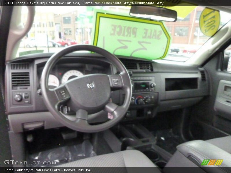 Flame Red / Dark Slate Gray/Medium Slate Gray 2011 Dodge Dakota Big Horn Crew Cab 4x4