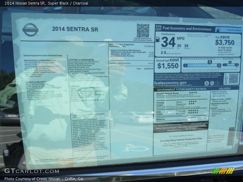 Super Black / Charcoal 2014 Nissan Sentra SR