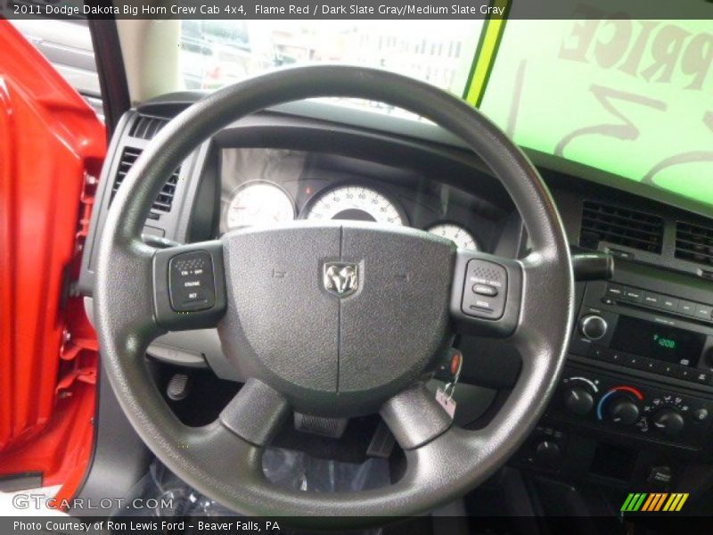 Flame Red / Dark Slate Gray/Medium Slate Gray 2011 Dodge Dakota Big Horn Crew Cab 4x4