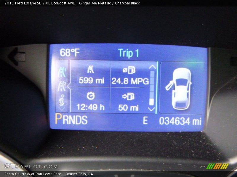 Ginger Ale Metallic / Charcoal Black 2013 Ford Escape SE 2.0L EcoBoost 4WD
