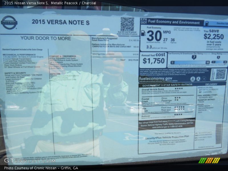  2015 Versa Note S Window Sticker