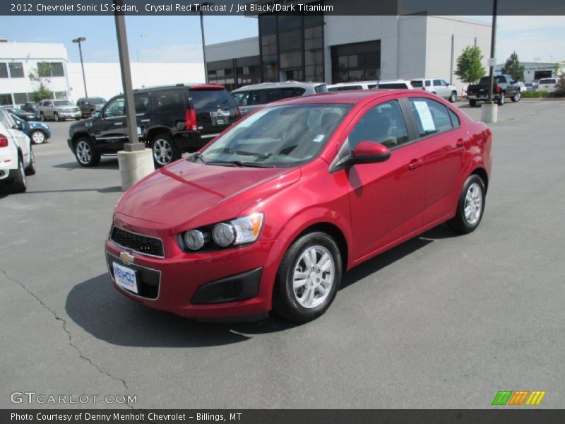 Crystal Red Tintcoat / Jet Black/Dark Titanium 2012 Chevrolet Sonic LS Sedan