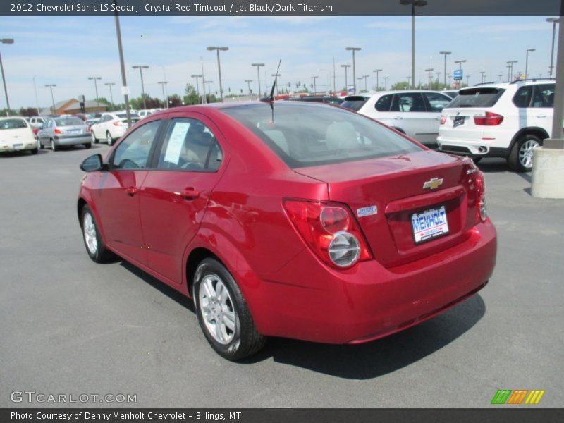 Crystal Red Tintcoat / Jet Black/Dark Titanium 2012 Chevrolet Sonic LS Sedan
