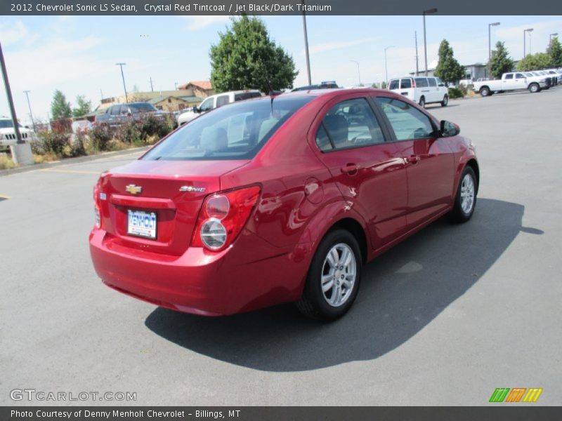Crystal Red Tintcoat / Jet Black/Dark Titanium 2012 Chevrolet Sonic LS Sedan