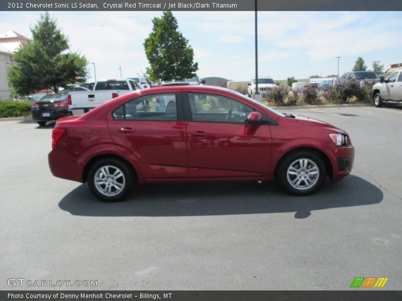 Crystal Red Tintcoat / Jet Black/Dark Titanium 2012 Chevrolet Sonic LS Sedan