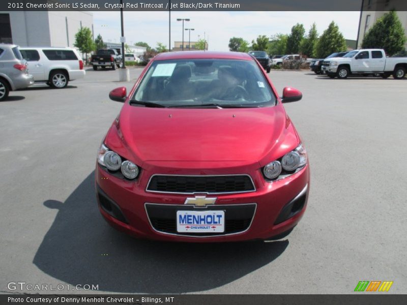 Crystal Red Tintcoat / Jet Black/Dark Titanium 2012 Chevrolet Sonic LS Sedan