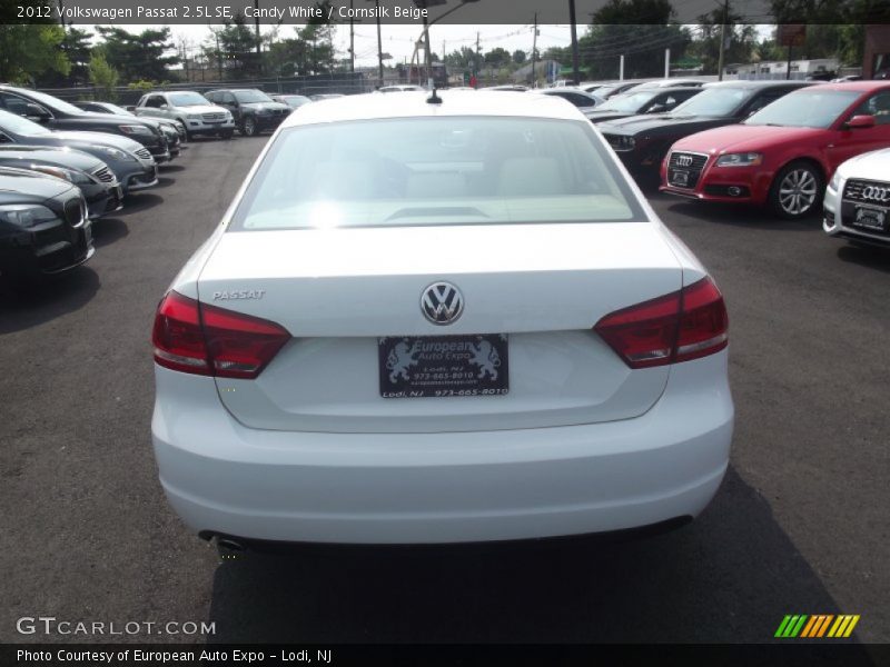 Candy White / Cornsilk Beige 2012 Volkswagen Passat 2.5L SE