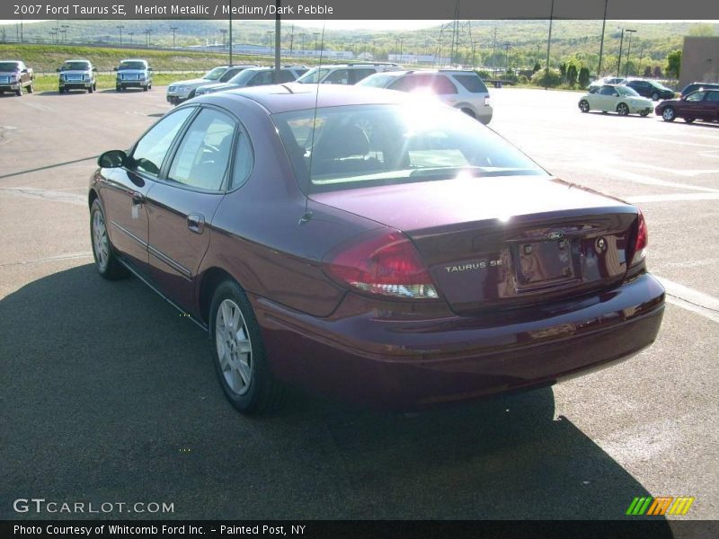 Merlot Metallic / Medium/Dark Pebble 2007 Ford Taurus SE