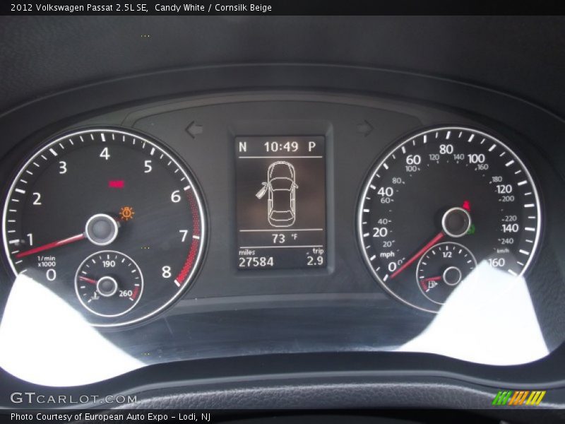Candy White / Cornsilk Beige 2012 Volkswagen Passat 2.5L SE
