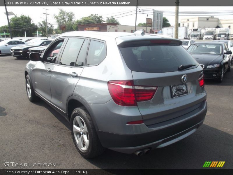 Space Gray Metallic / Chestnut Nevada Leather 2011 BMW X3 xDrive 28i