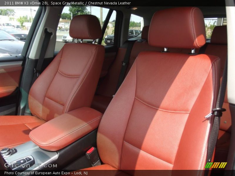 Space Gray Metallic / Chestnut Nevada Leather 2011 BMW X3 xDrive 28i