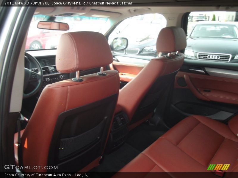 Space Gray Metallic / Chestnut Nevada Leather 2011 BMW X3 xDrive 28i