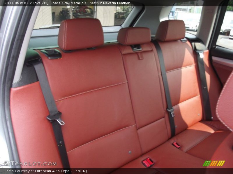 Space Gray Metallic / Chestnut Nevada Leather 2011 BMW X3 xDrive 28i