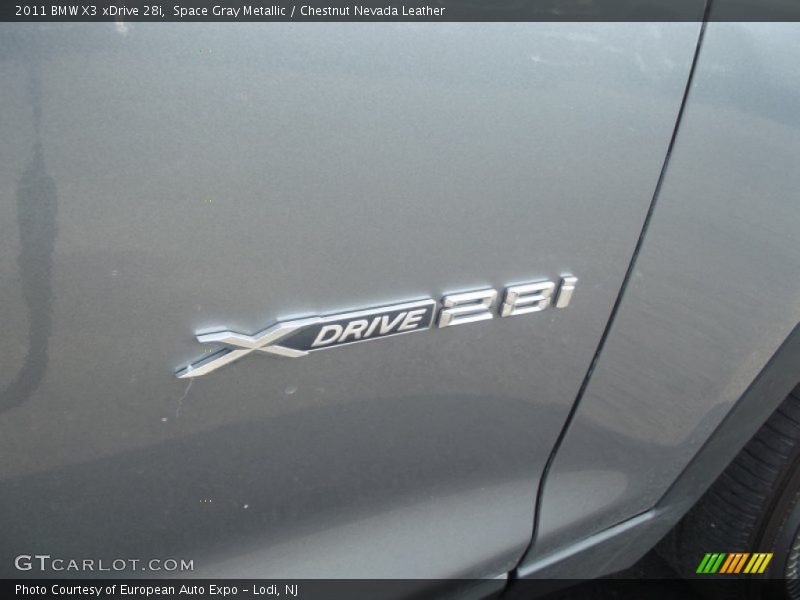 Space Gray Metallic / Chestnut Nevada Leather 2011 BMW X3 xDrive 28i