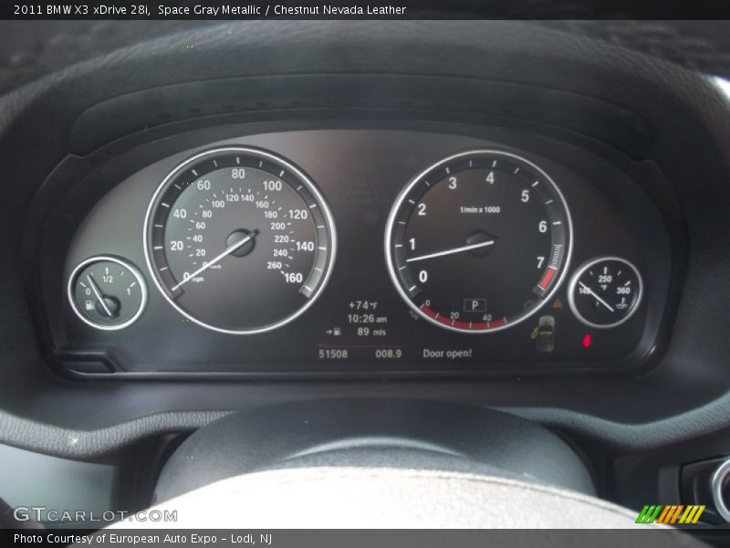 Space Gray Metallic / Chestnut Nevada Leather 2011 BMW X3 xDrive 28i