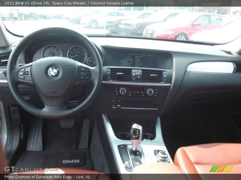 Space Gray Metallic / Chestnut Nevada Leather 2011 BMW X3 xDrive 28i