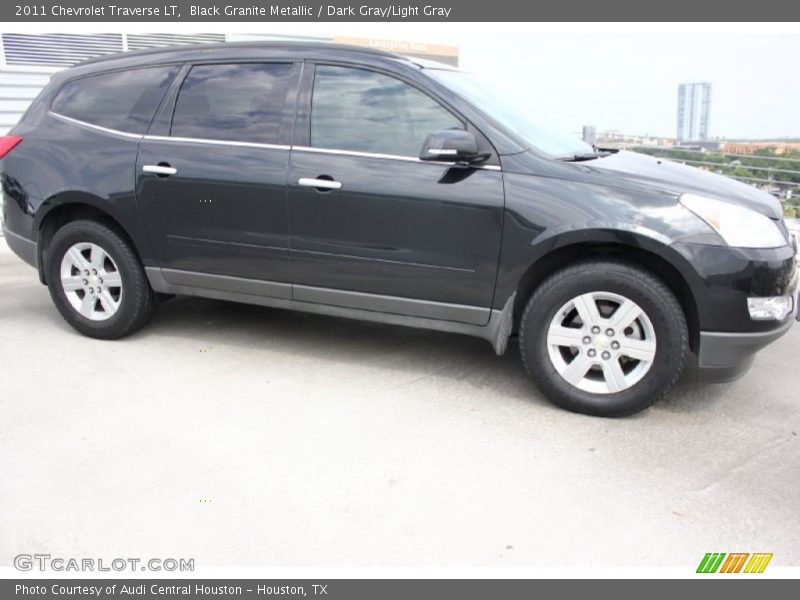 Black Granite Metallic / Dark Gray/Light Gray 2011 Chevrolet Traverse LT