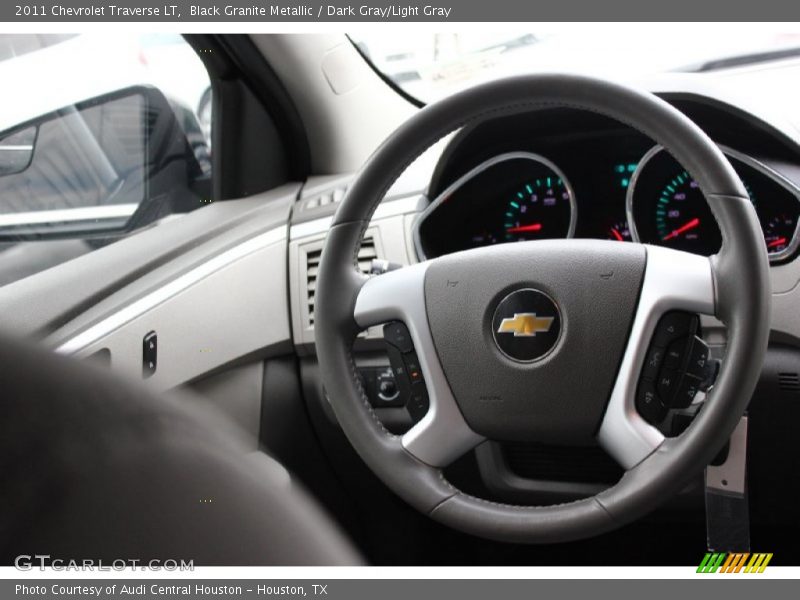 Black Granite Metallic / Dark Gray/Light Gray 2011 Chevrolet Traverse LT