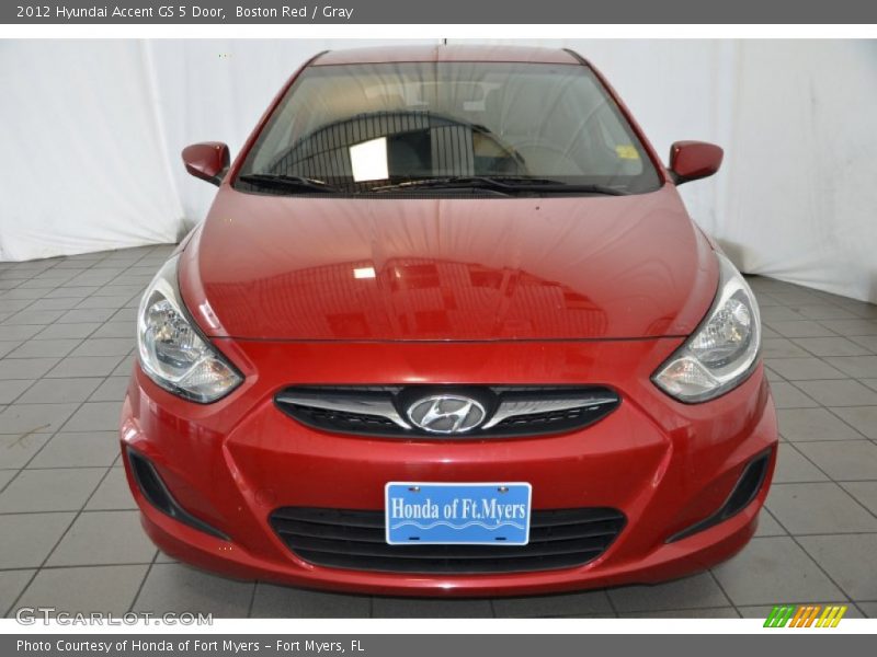 Boston Red / Gray 2012 Hyundai Accent GS 5 Door