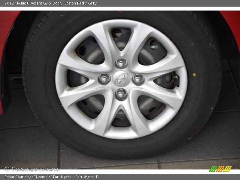 Boston Red / Gray 2012 Hyundai Accent GS 5 Door