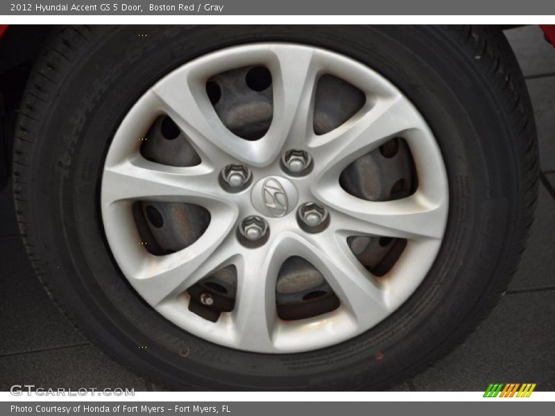 Boston Red / Gray 2012 Hyundai Accent GS 5 Door