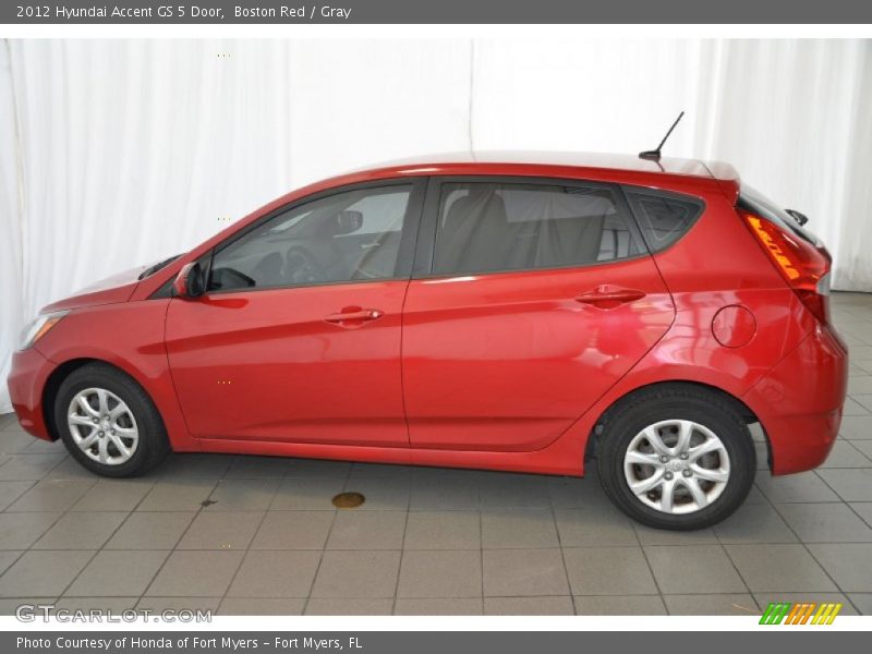Boston Red / Gray 2012 Hyundai Accent GS 5 Door