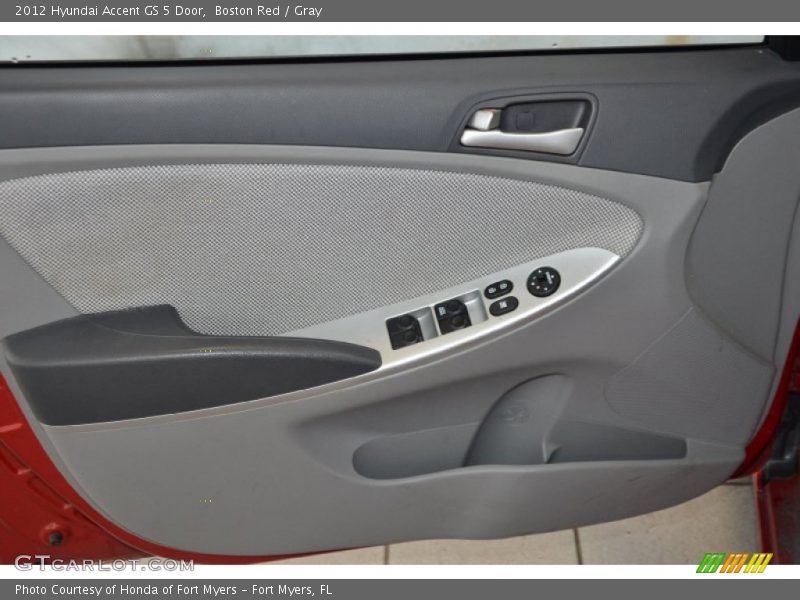 Boston Red / Gray 2012 Hyundai Accent GS 5 Door