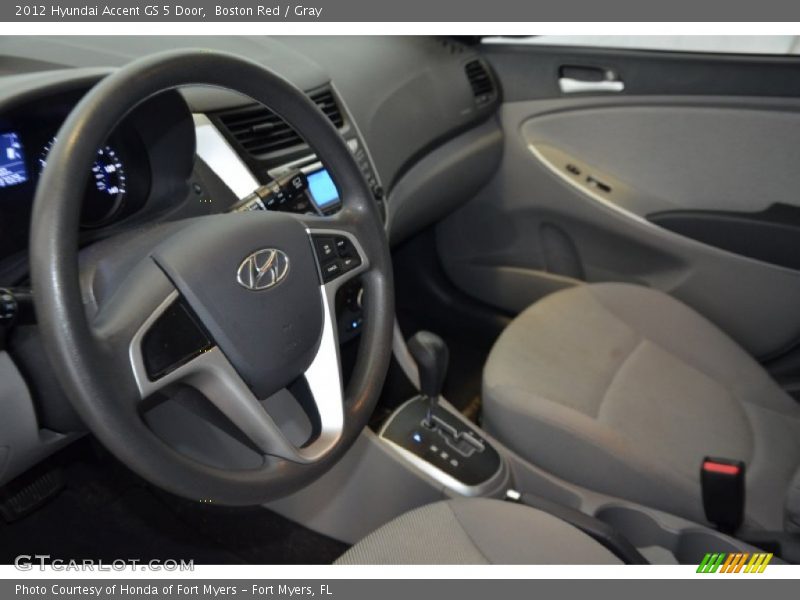 Boston Red / Gray 2012 Hyundai Accent GS 5 Door