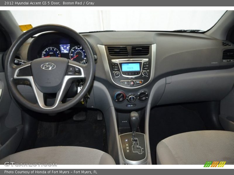 Boston Red / Gray 2012 Hyundai Accent GS 5 Door
