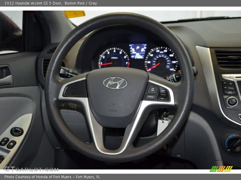Boston Red / Gray 2012 Hyundai Accent GS 5 Door