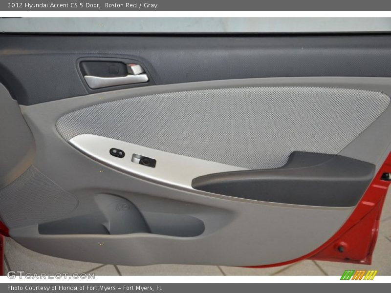 Boston Red / Gray 2012 Hyundai Accent GS 5 Door