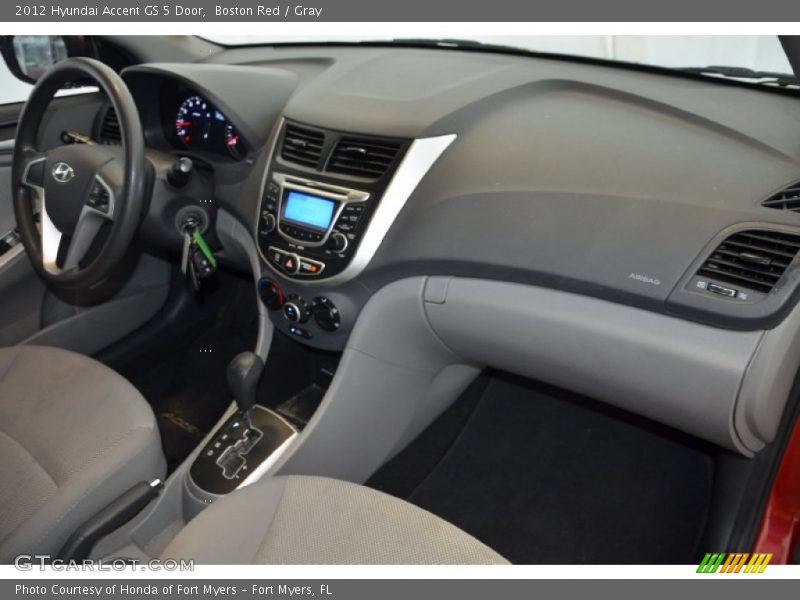 Boston Red / Gray 2012 Hyundai Accent GS 5 Door