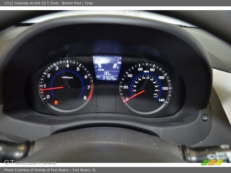 Boston Red / Gray 2012 Hyundai Accent GS 5 Door